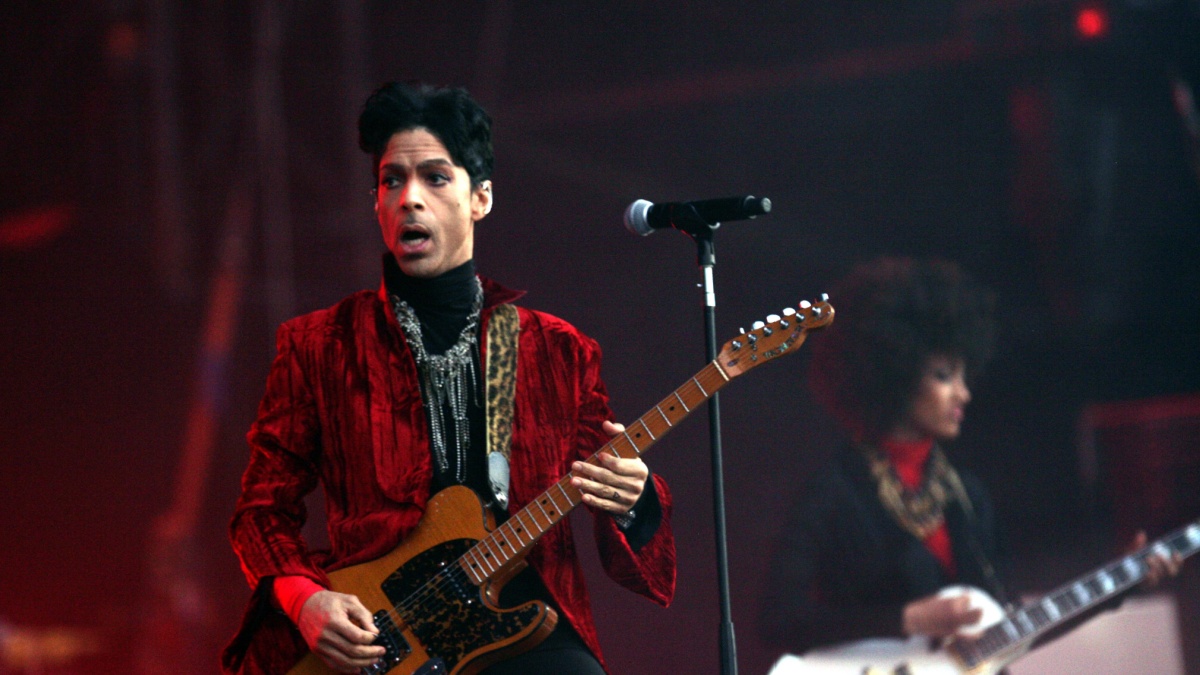 The rock/ pop/ funk musician Prince in concert at the annual Sziget Festival in Budapest, Hungary, on Tuesday, August 9, 2011.
