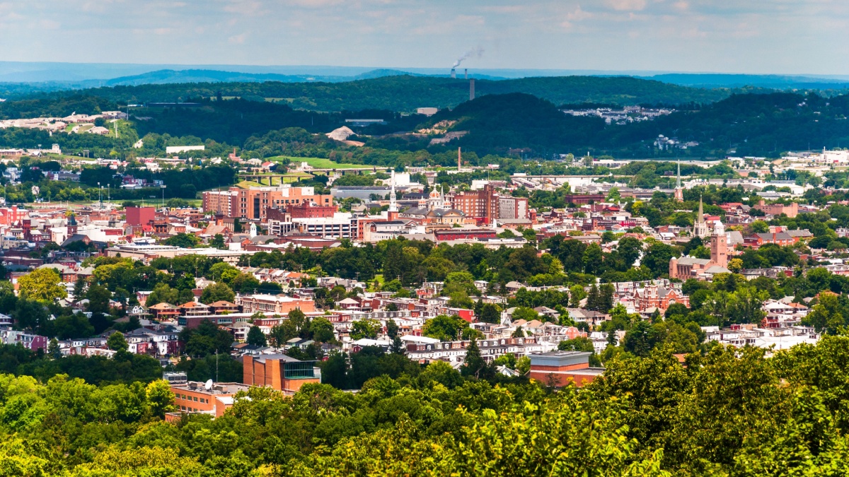 View of York, Pennsylvania, from Top of the World.