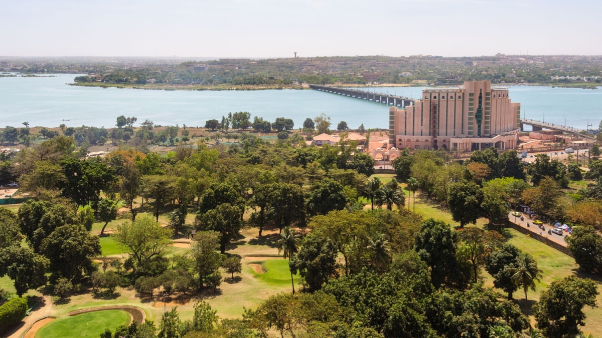 View of Bamako and the Niger River in Mali