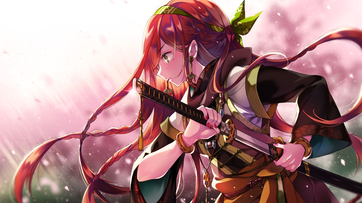 Japanese Girl Anime WarriorJapanese deaushka warrior. Samurai of Japan. Anime pictures
