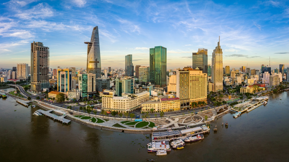 Ho Chi Minh City, Viet Nam, December 31st 2021: Morning at Ho Chi Minh City, commonly known by its previous name, Saigon is the largest and most populous city in Vietnam