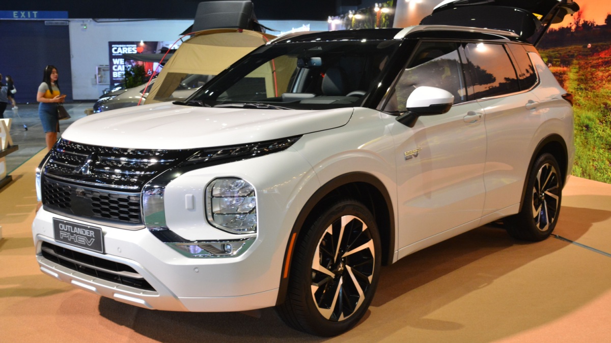 Mitsubishi outlander phev at Mitsubishi Motors 60th anniversary on August 12, 2023 in Pasay, Philippines. Mitsubishi is a Japanese automobile manufacturer in Tokyo, Japan.