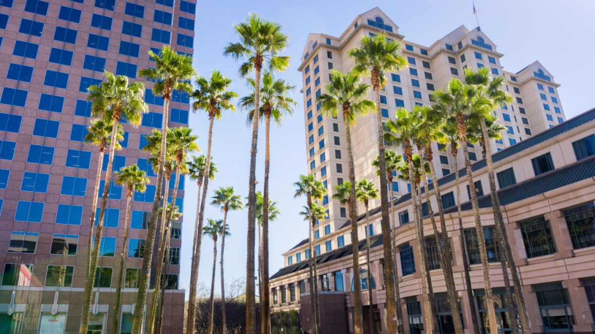 Urban landscape in downtown San Jose, Silicon Valley, California.