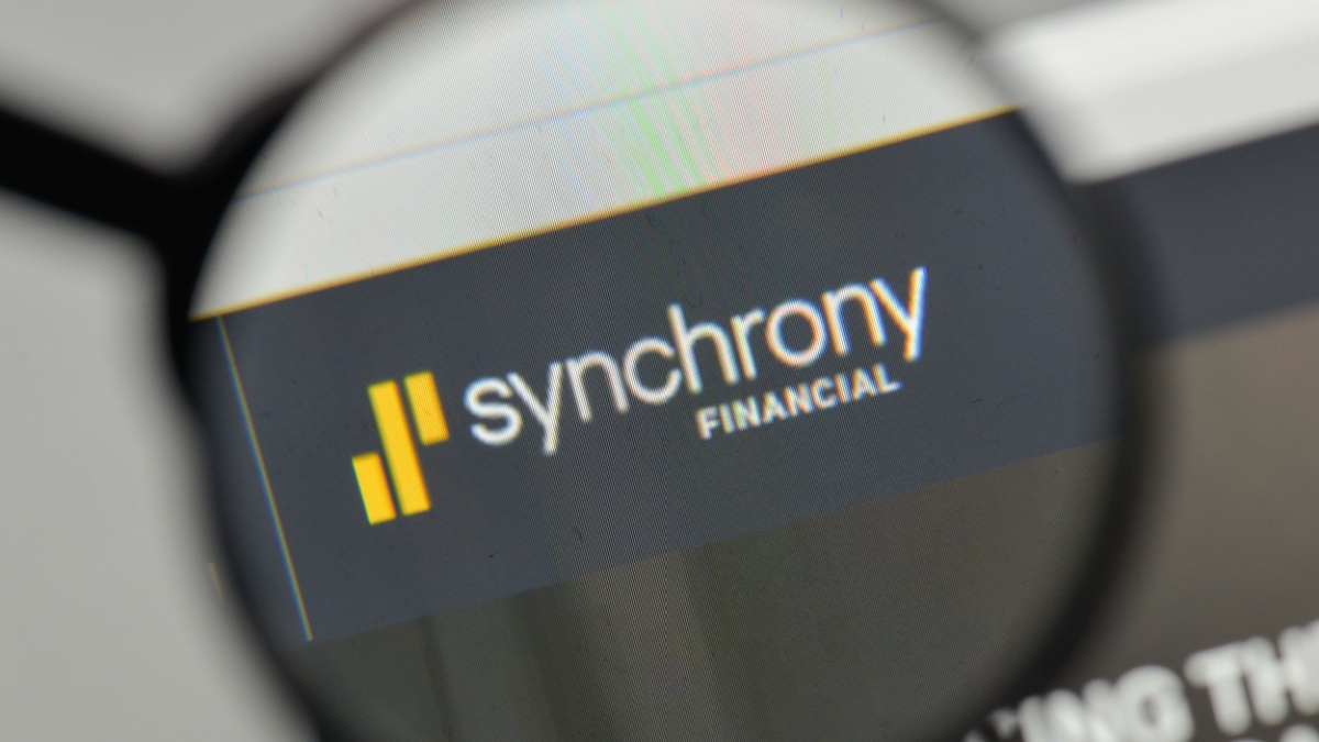 Synchrony Financial logo on the website homepage.