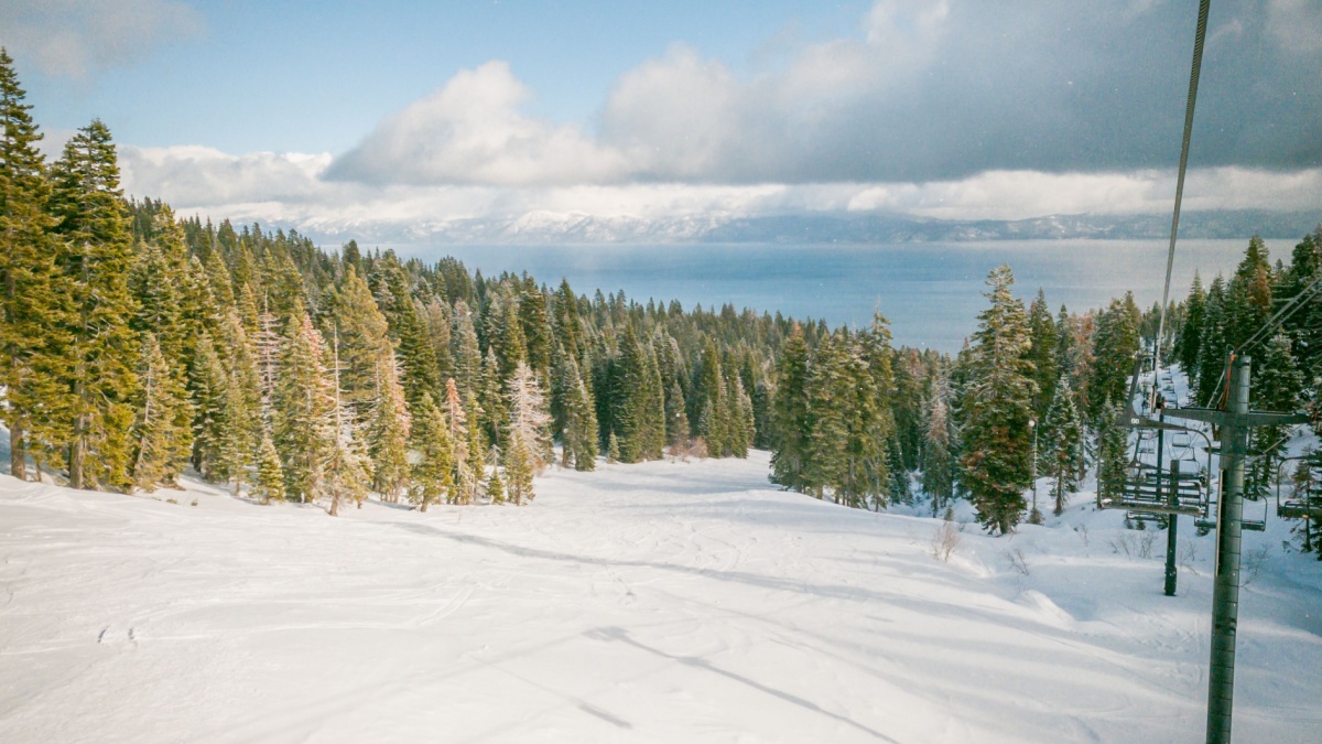 Ski slopes at Homewood Resort in Lake Tahoe
